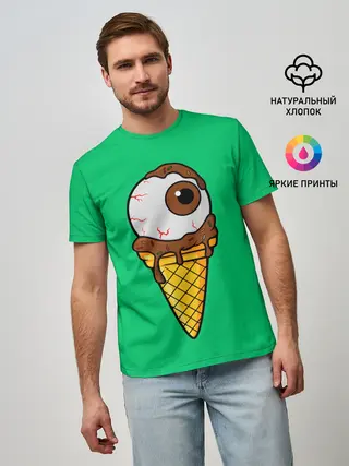 Мужская базовая футболка / Мороженое с глазом