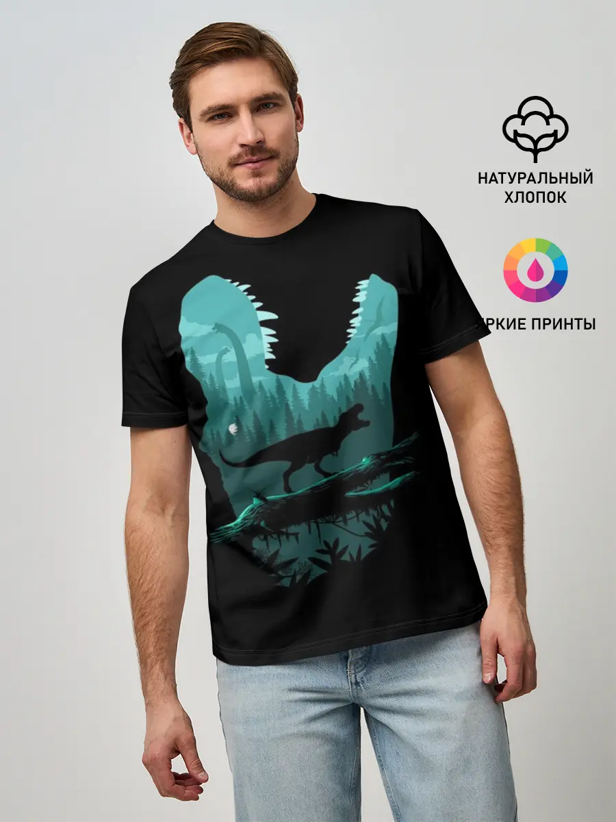 Мужская базовая футболка / T-Rex