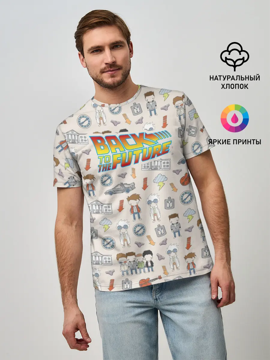 Мужская базовая футболка / Back to the future_5