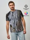 Мужская базовая футболка / Древесная кора