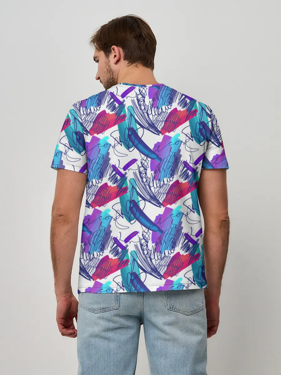 Мужская базовая футболка / Абстракция пятна краски