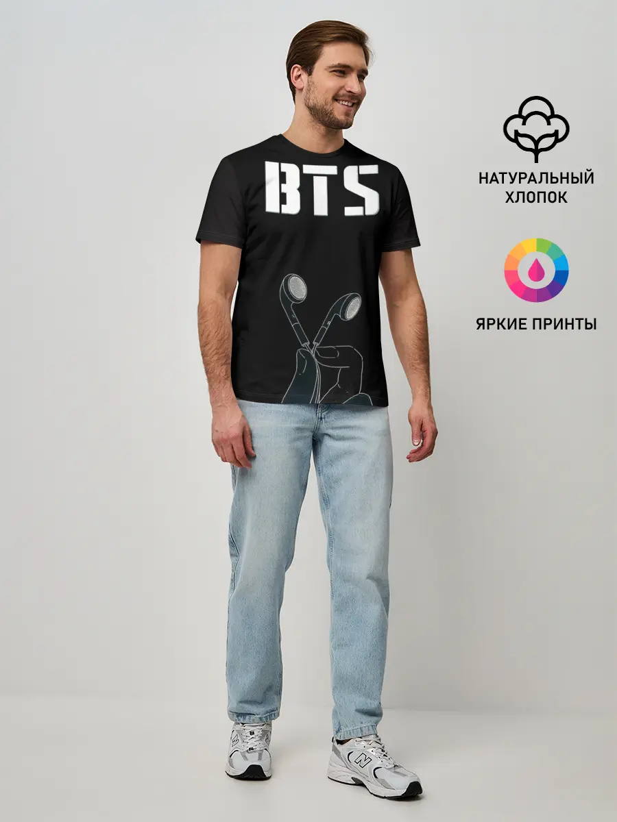 Мужская базовая футболка / BTS