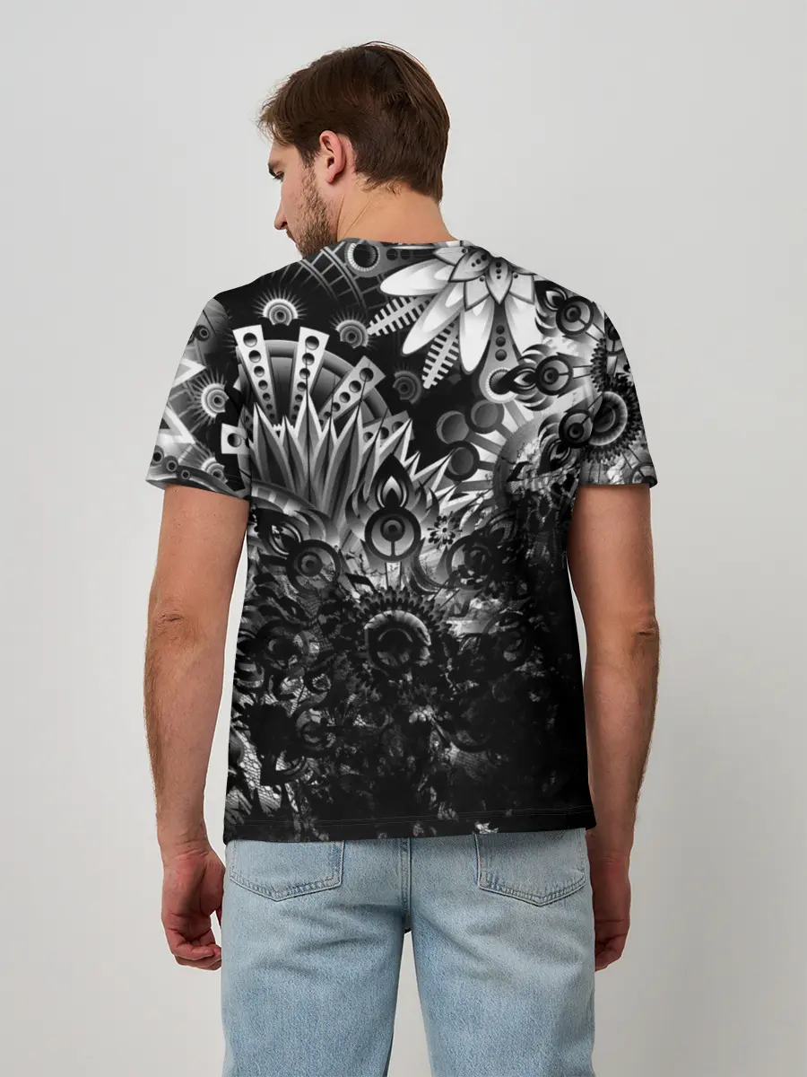 Мужская базовая футболка / Floral Pattern