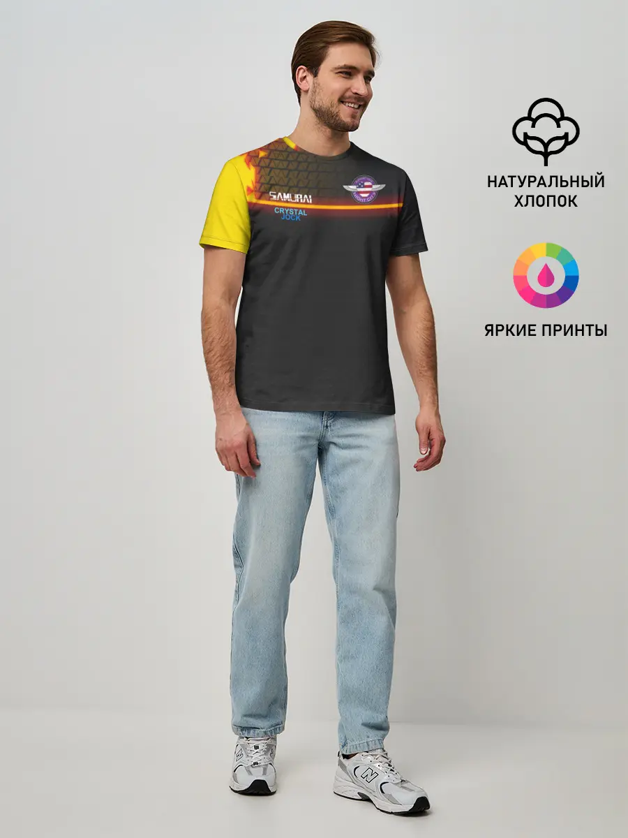Мужская базовая футболка / CYBERPUNK 2077 SAMURAI