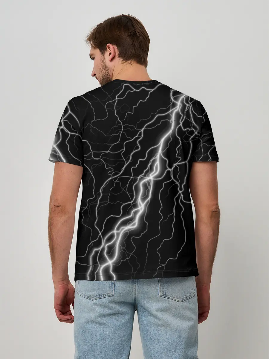 Мужская базовая футболка / КОРОЛЬ И ШУТ - МОЛНИЯ