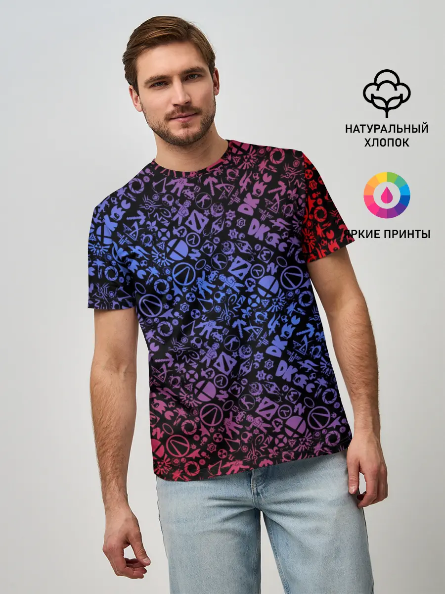 Мужская базовая футболка / Игровые бренды