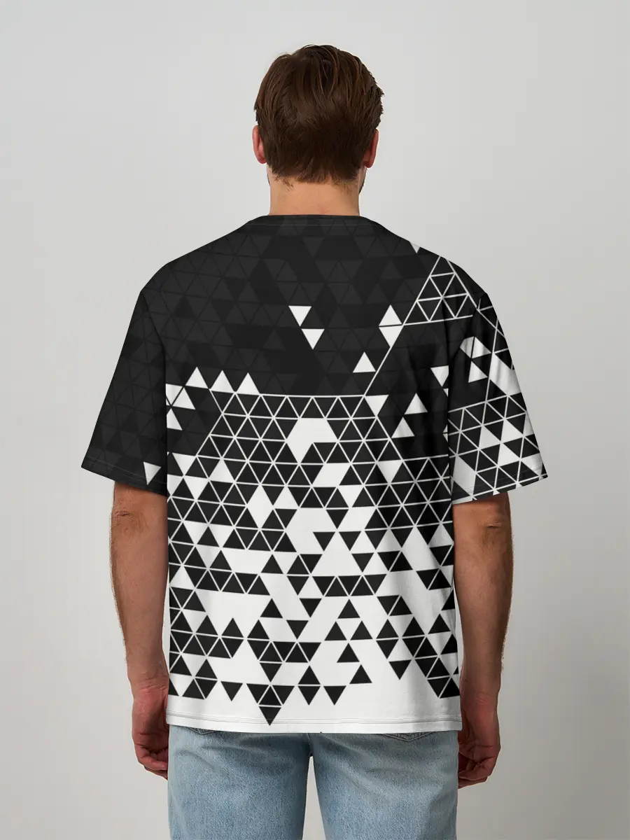 Мужская футболка оверсайз / Векторные фигуры