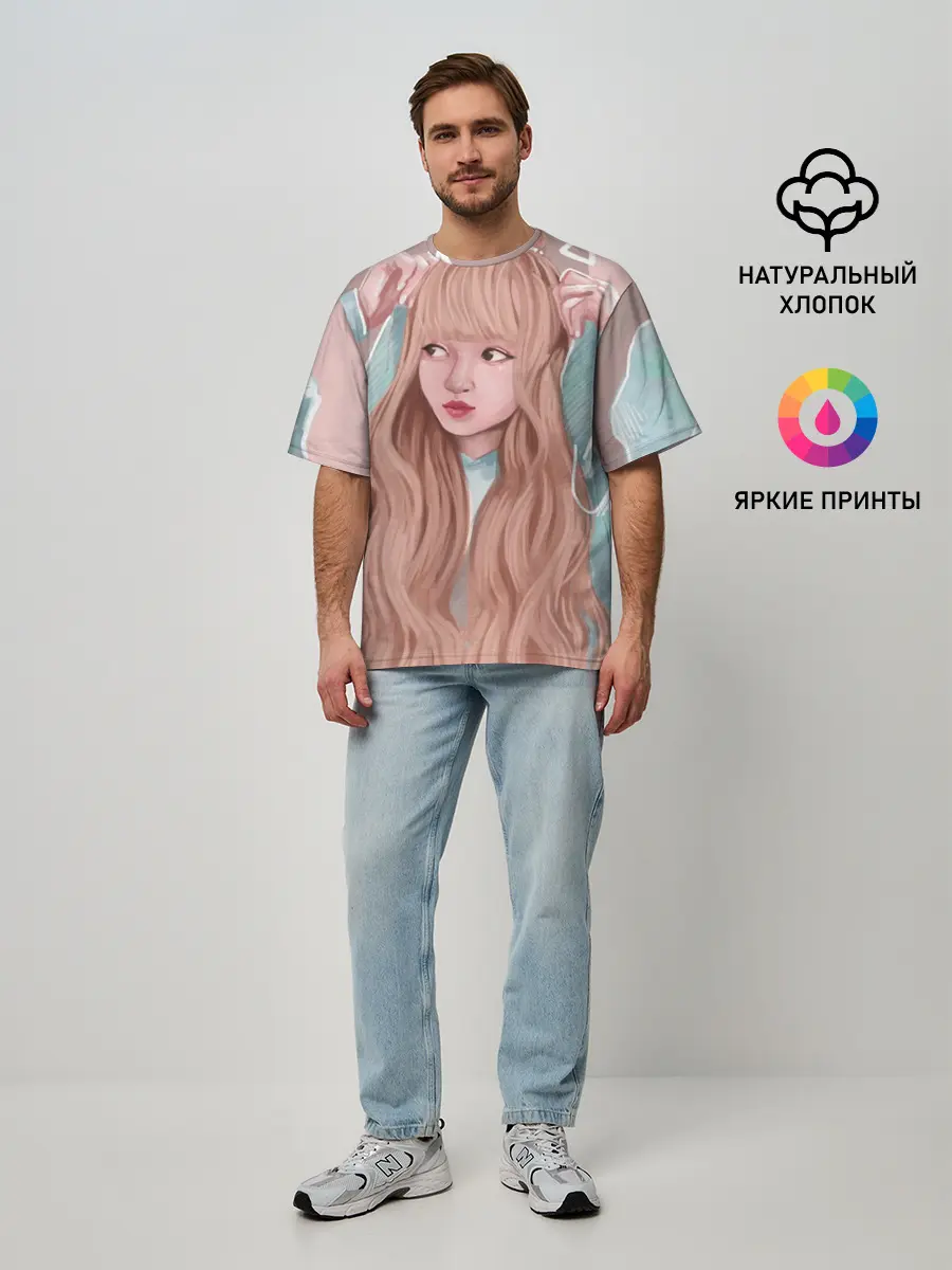 Мужская футболка оверсайз / Лиса Манобан