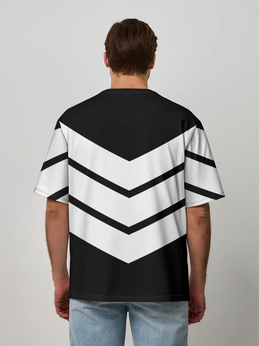 Мужская футболка оверсайз / Три полоски