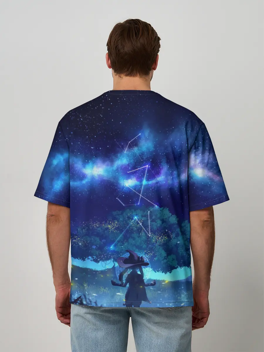 Мужская футболка оверсайз / MONA GENSHIN IMPACT