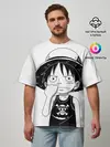 Мужская футболка оверсайз / палец в носу One Piece