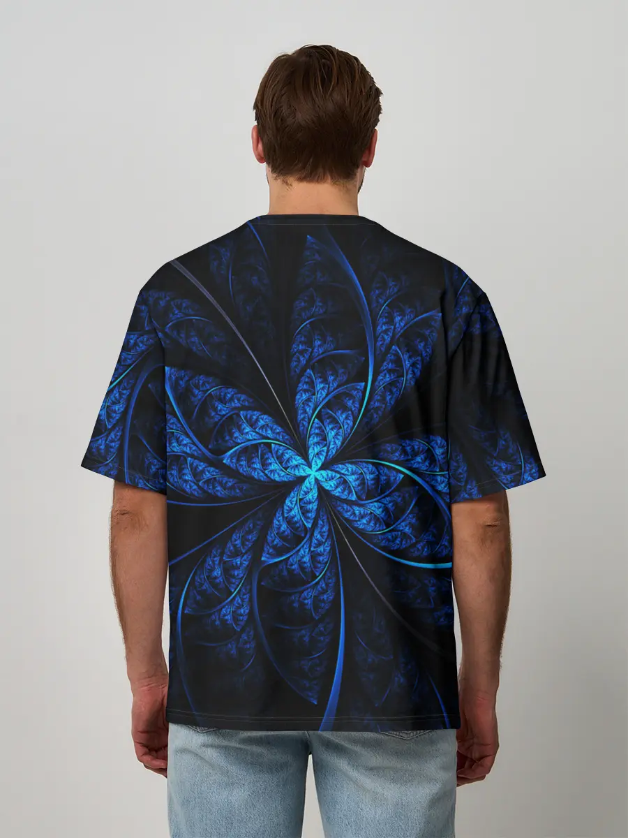 Мужская футболка оверсайз / DIGITAL FRACTAL