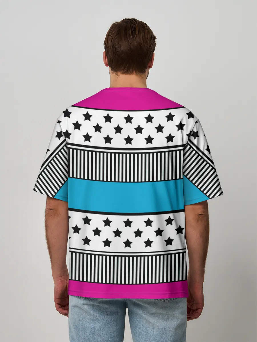 Мужская футболка оверсайз / Молодежный современный узор