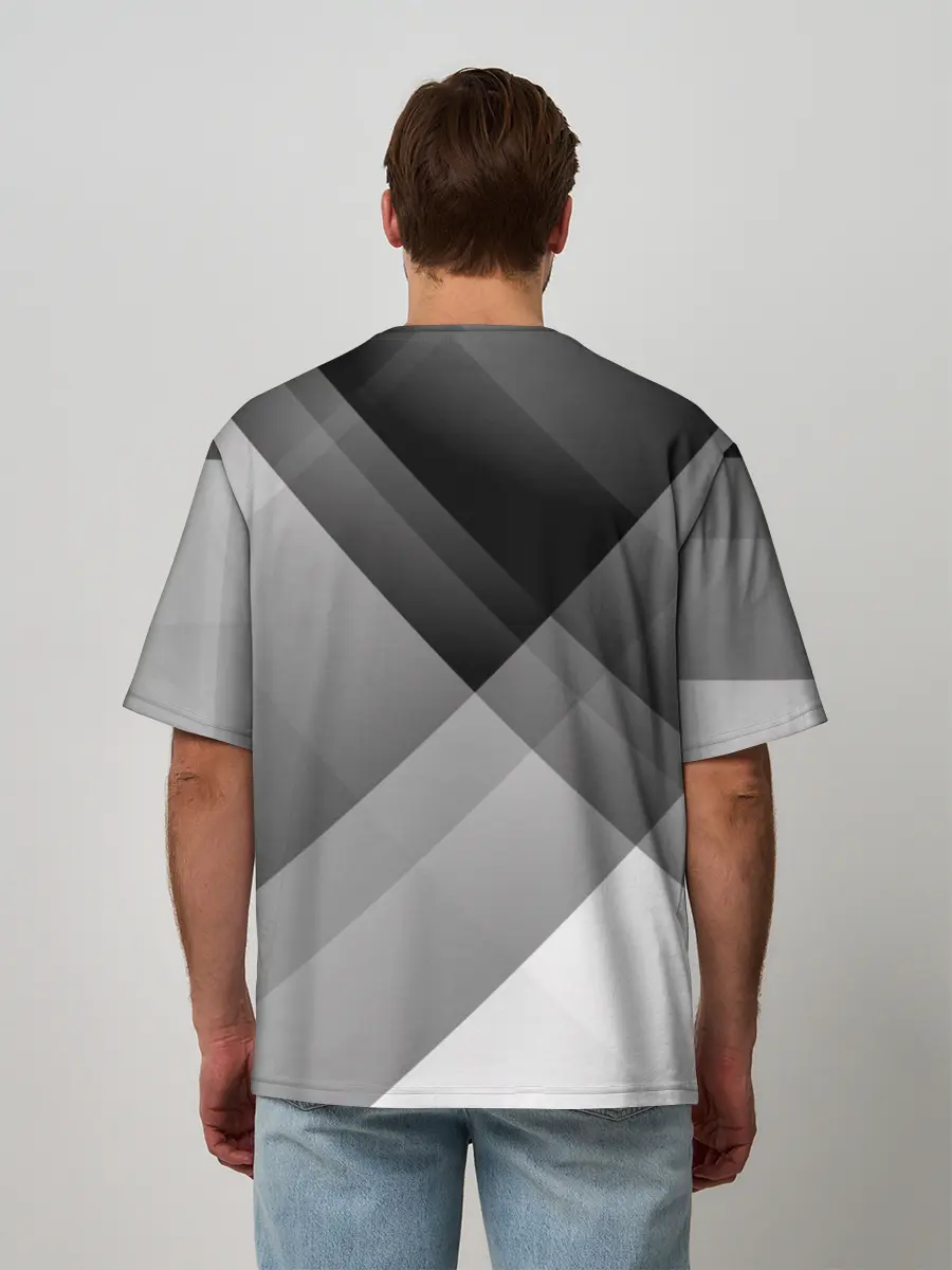 Мужская футболка оверсайз / Геометрия