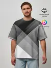 Мужская футболка оверсайз / Геометрия