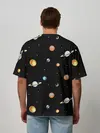 Мужская футболка оверсайз / Планеты в космосе