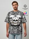 Мужская футболка оверсайз / Черепа