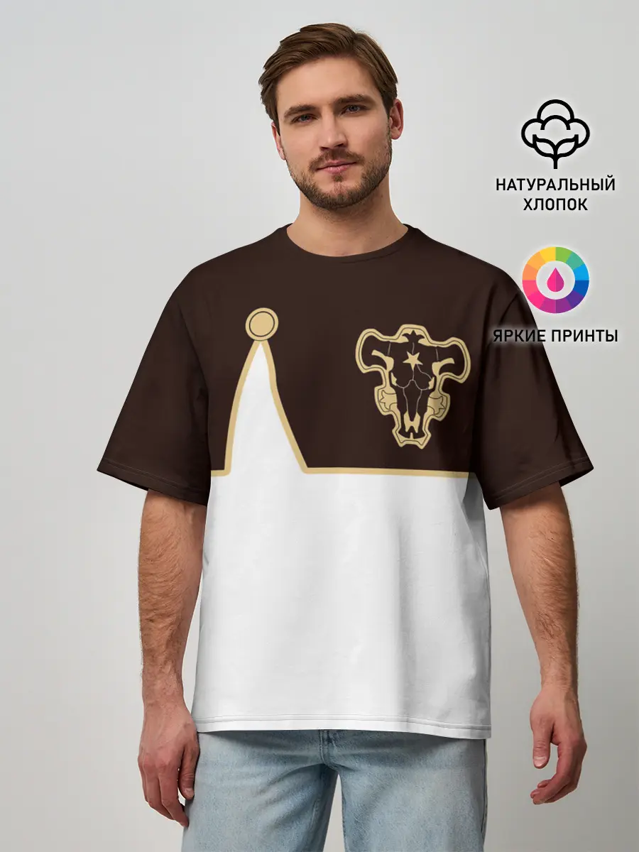 Мужская футболка оверсайз / Мантия Чёрный Бык