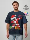Мужская футболка оверсайз / SANTA DABBING