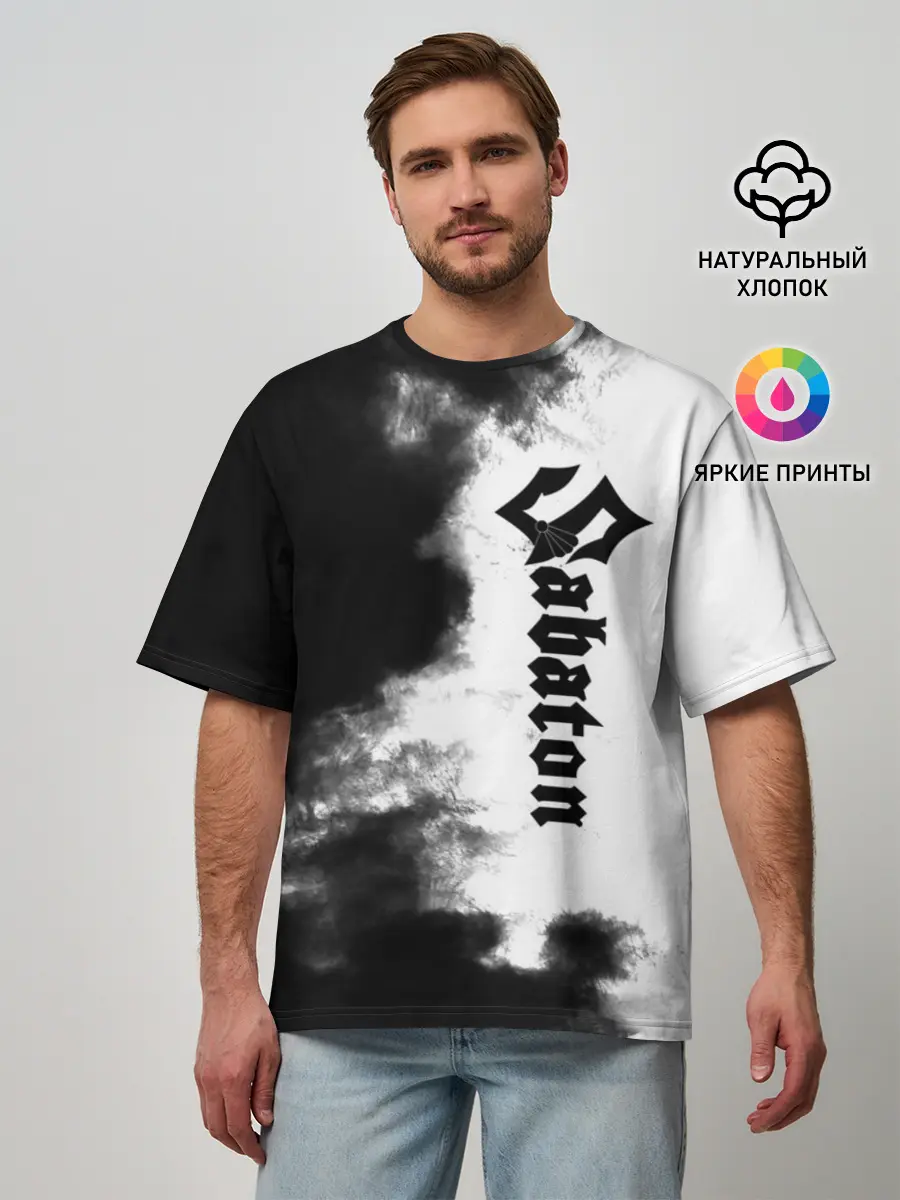 Мужская футболка оверсайз / Sabaton