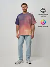 Мужская футболка оверсайз / Абстракция Градиент Текстура