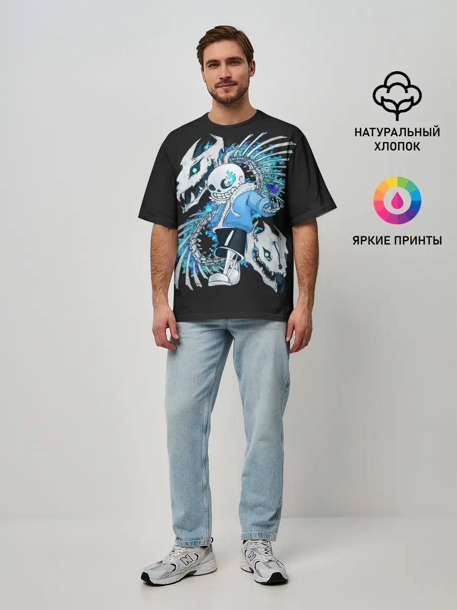 Мужская футболка оверсайз / Undertale