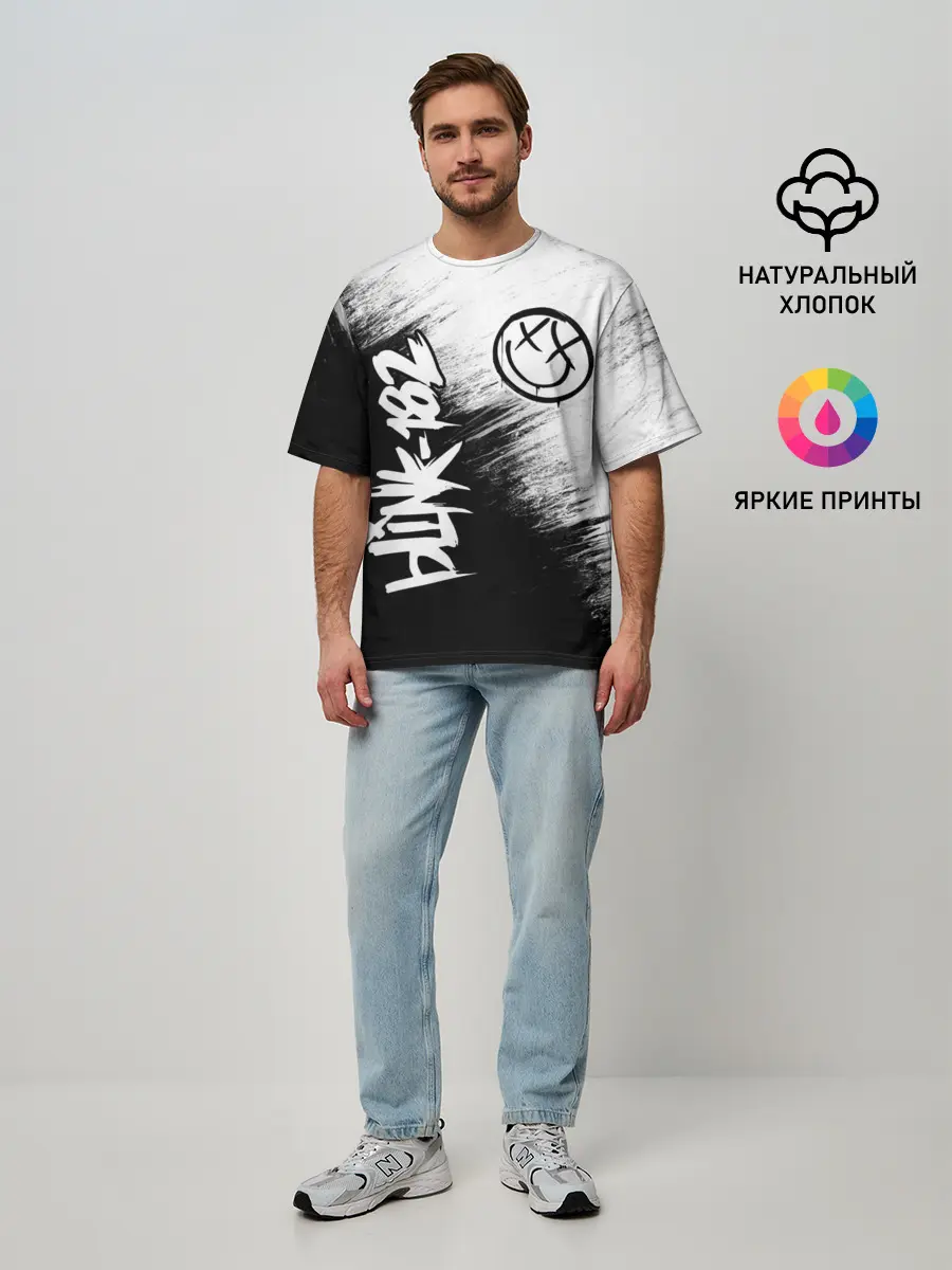 Мужская футболка оверсайз / Blink-182