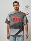 Мужская футболка оверсайз / KIA metalic 2018
