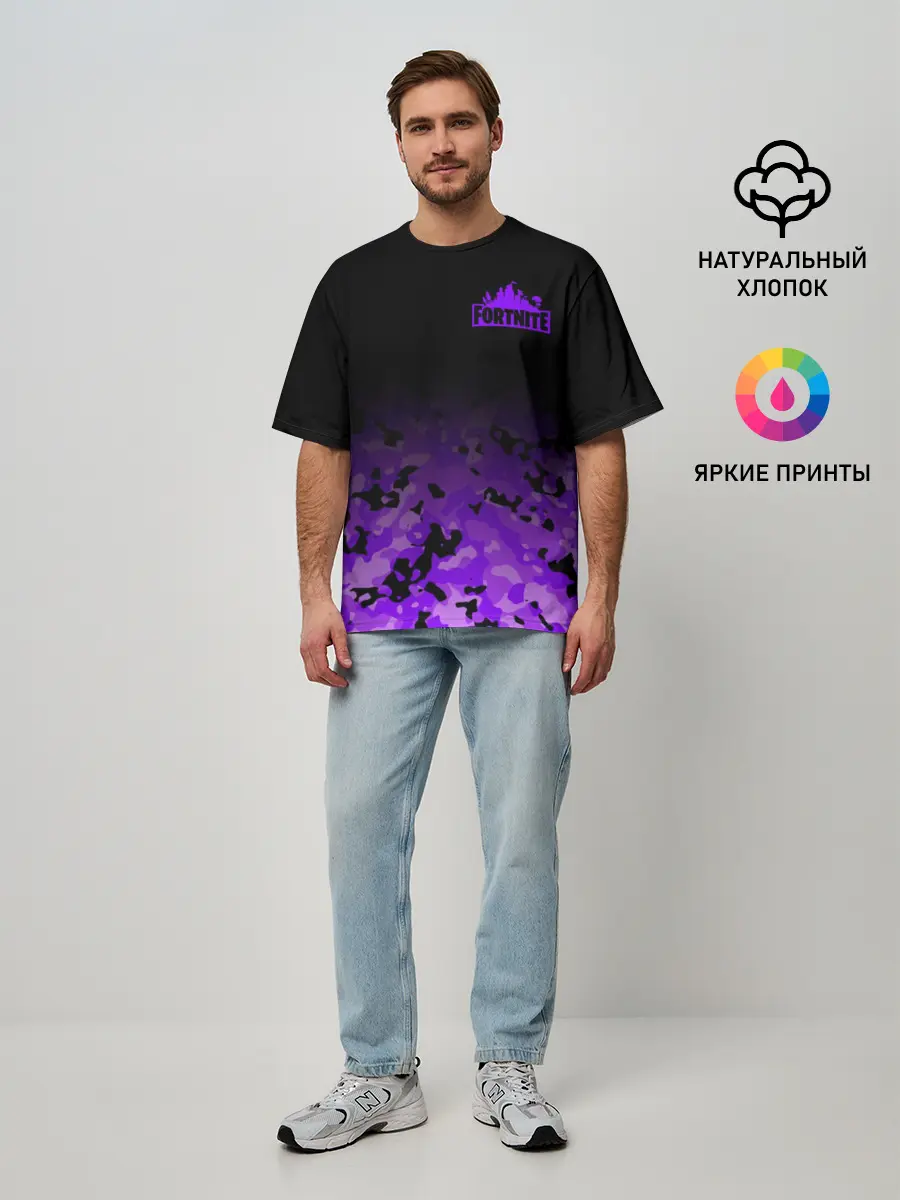 Мужская футболка оверсайз / Fortnite