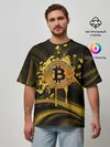 Мужская футболка оверсайз / Биткоин Крипта