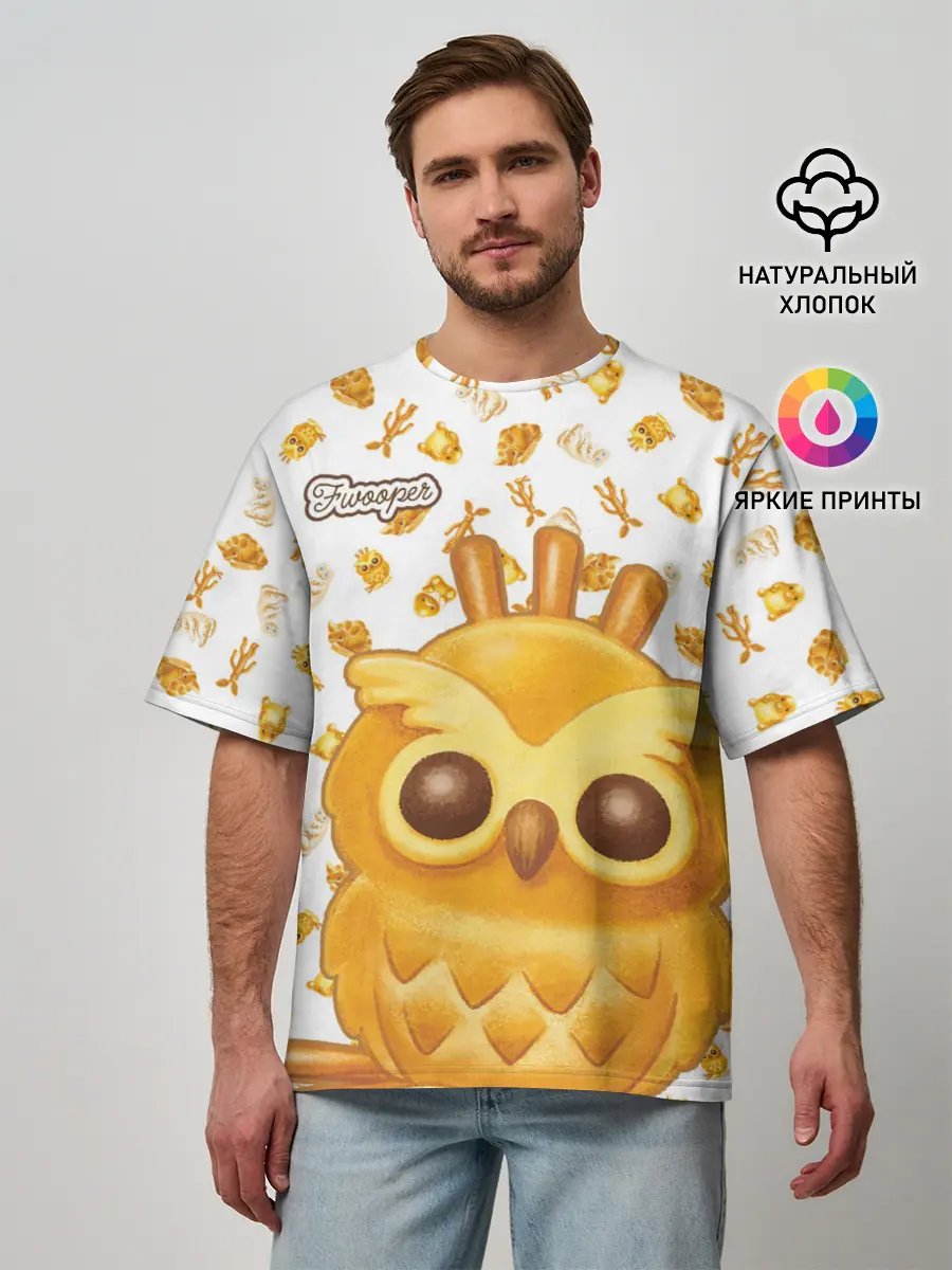Мужская футболка оверсайз / Fwooper Cookie