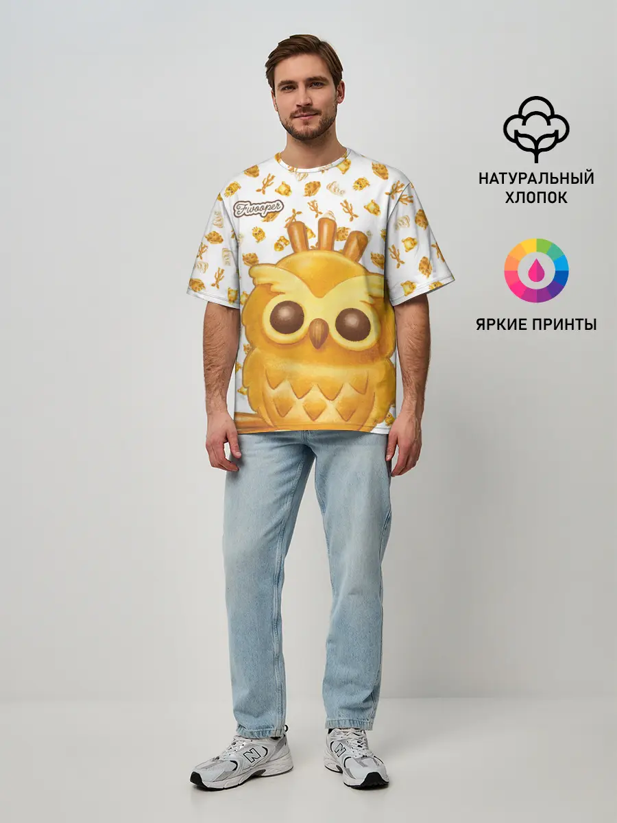Мужская футболка оверсайз / Fwooper Cookie