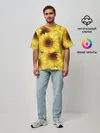 Мужская футболка оверсайз / Подсолнухи в поле