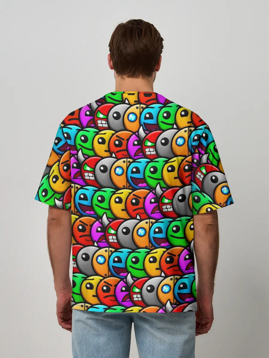 Мужская футболка оверсайз / GEOMETRY DASH