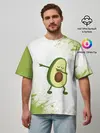 Мужская футболка оверсайз / Авокадо
