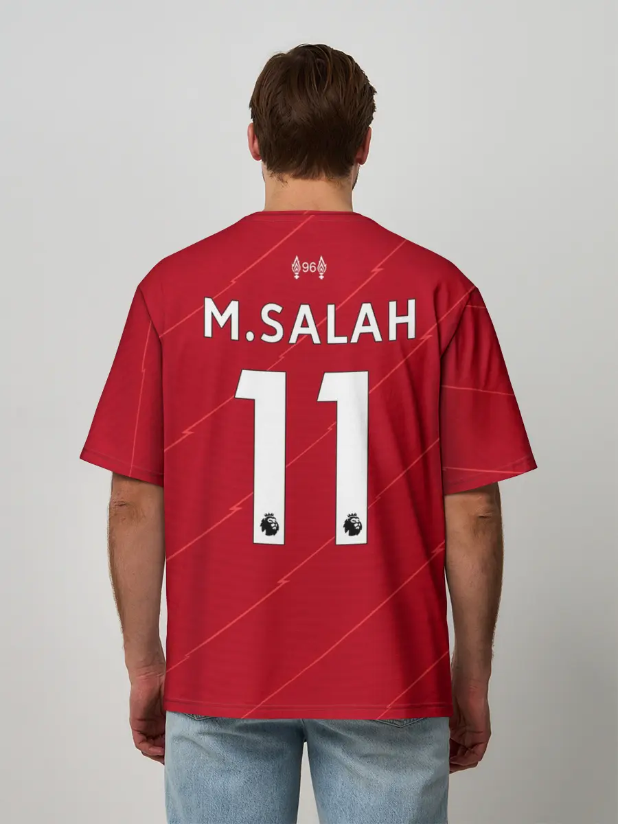Мужская футболка оверсайз / Салах Ливерпуль форма 2021/22