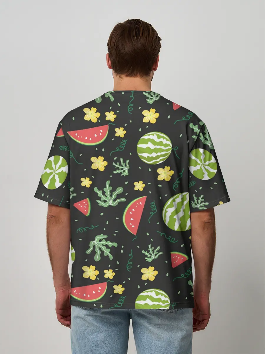 Мужская футболка оверсайз / Арбузики
