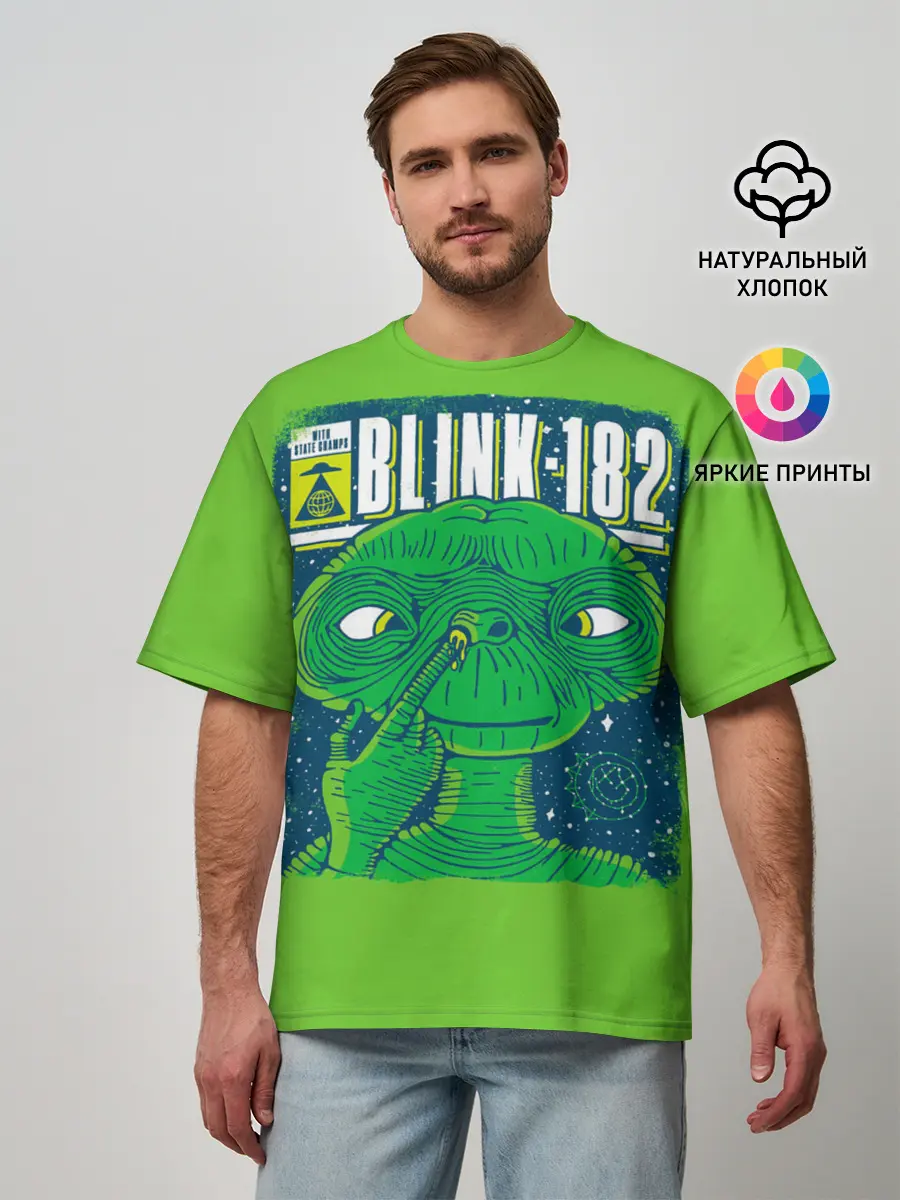Мужская футболка оверсайз / Blink-182