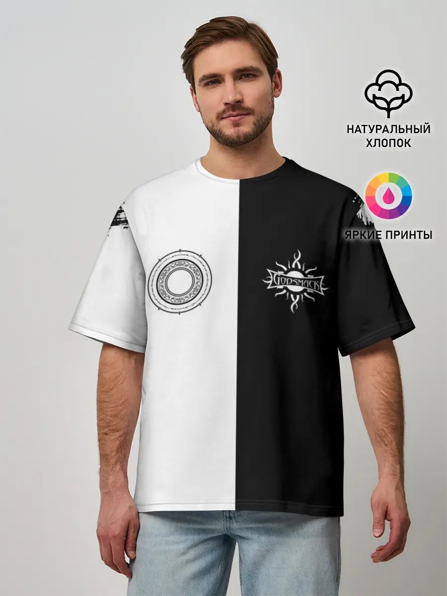 Мужская футболка оверсайз / GODSMACK | ГОДСМАК