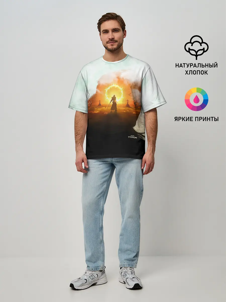 Мужская футболка оверсайз / For Honor Mirage
