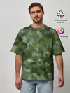 Мужская футболка оверсайз / Canvas Green Camo