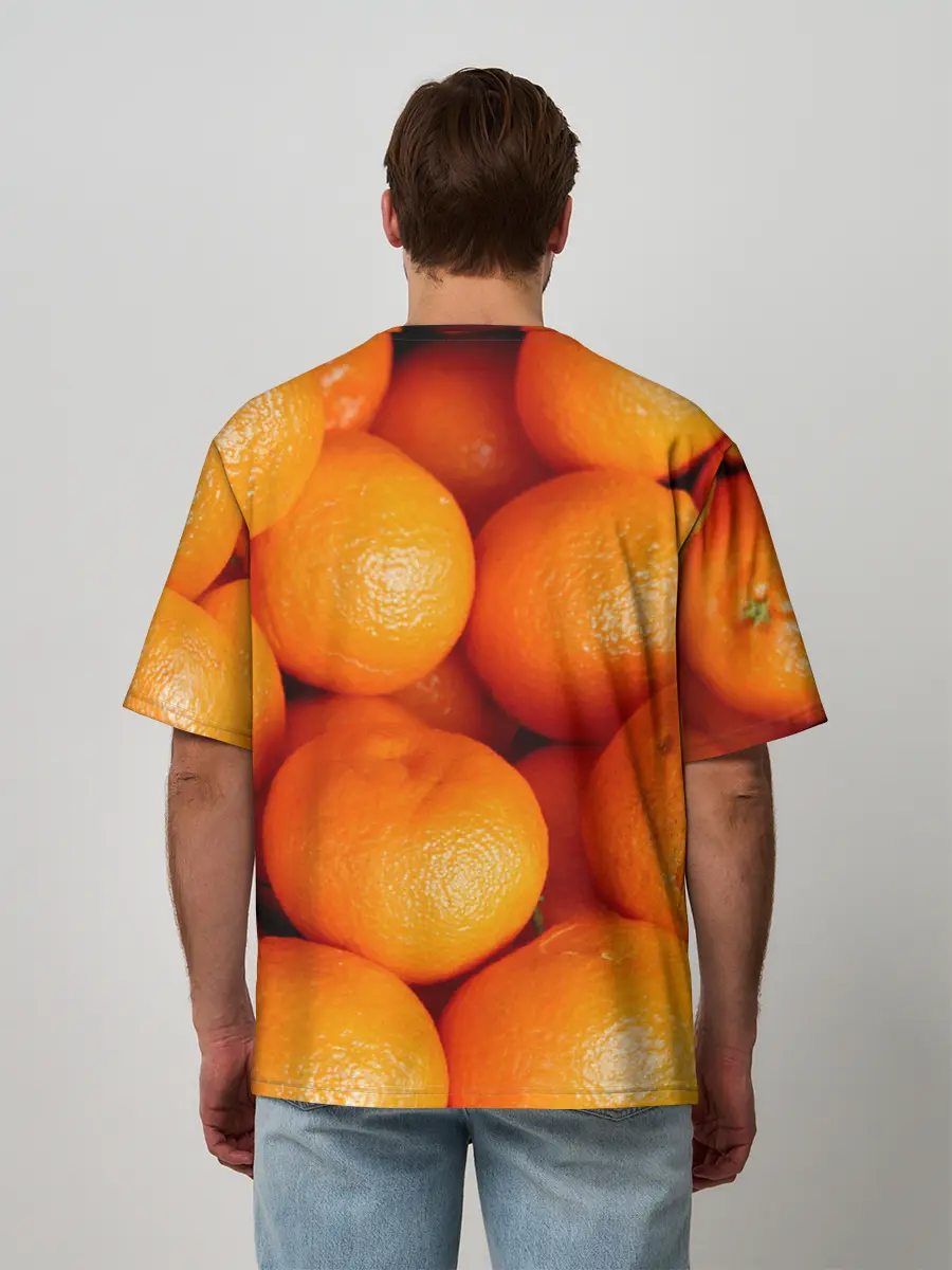 Мужская футболка оверсайз / Мандаринчик чик