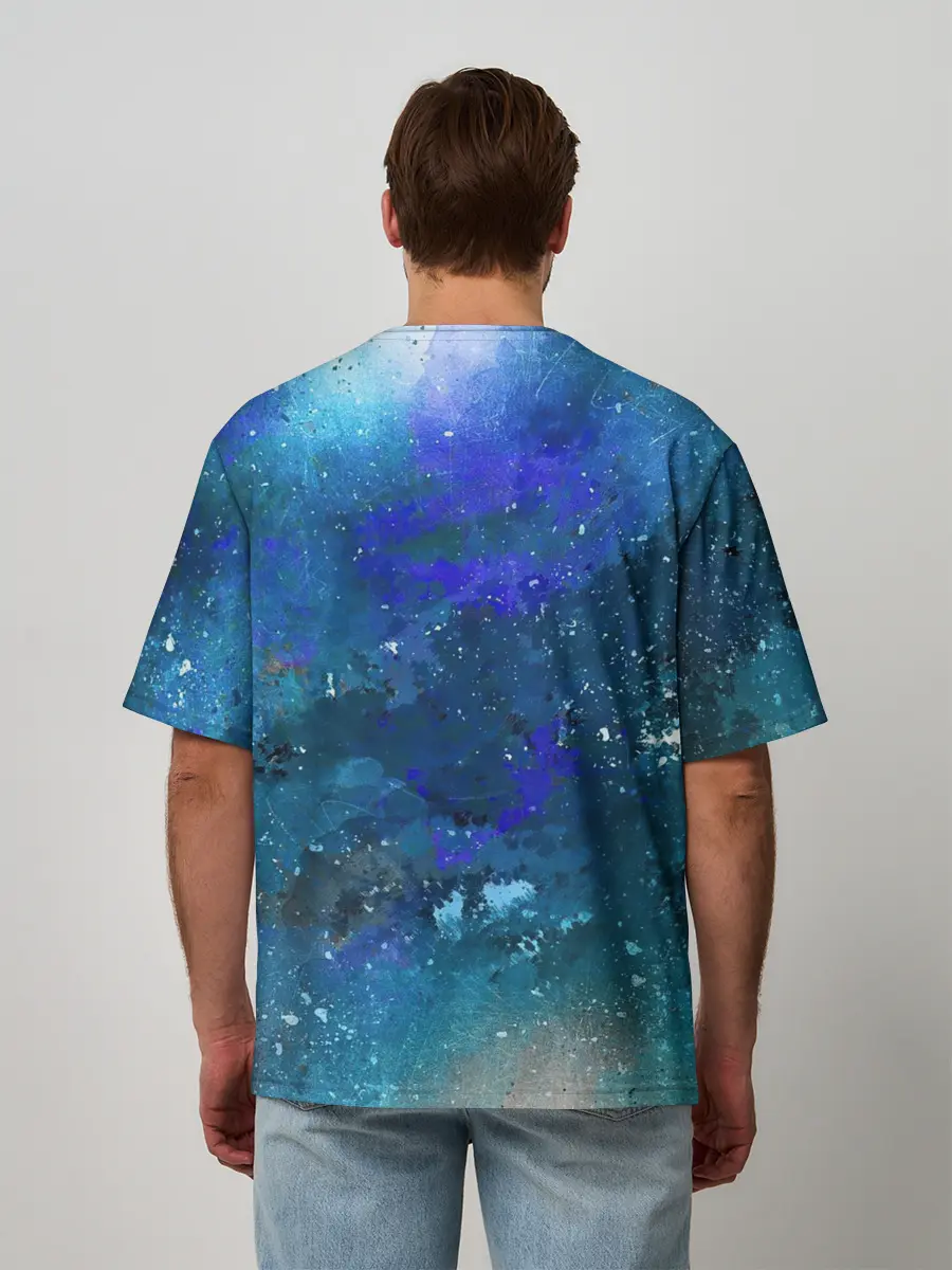 Мужская футболка оверсайз / Космическое облако