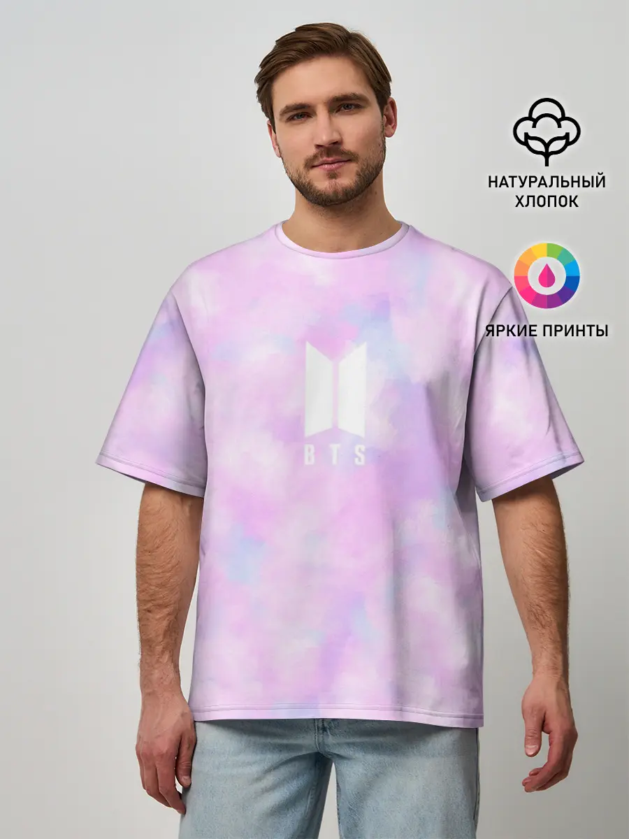 Мужская футболка оверсайз / BTS