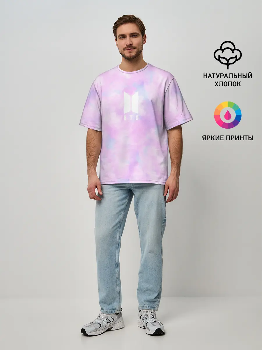 Мужская футболка оверсайз / BTS