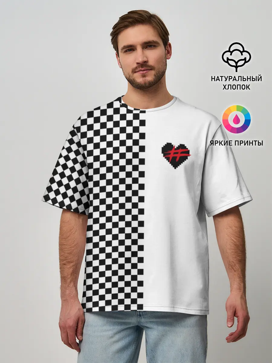 Мужская футболка оверсайз / ФРЕНДЗОНА