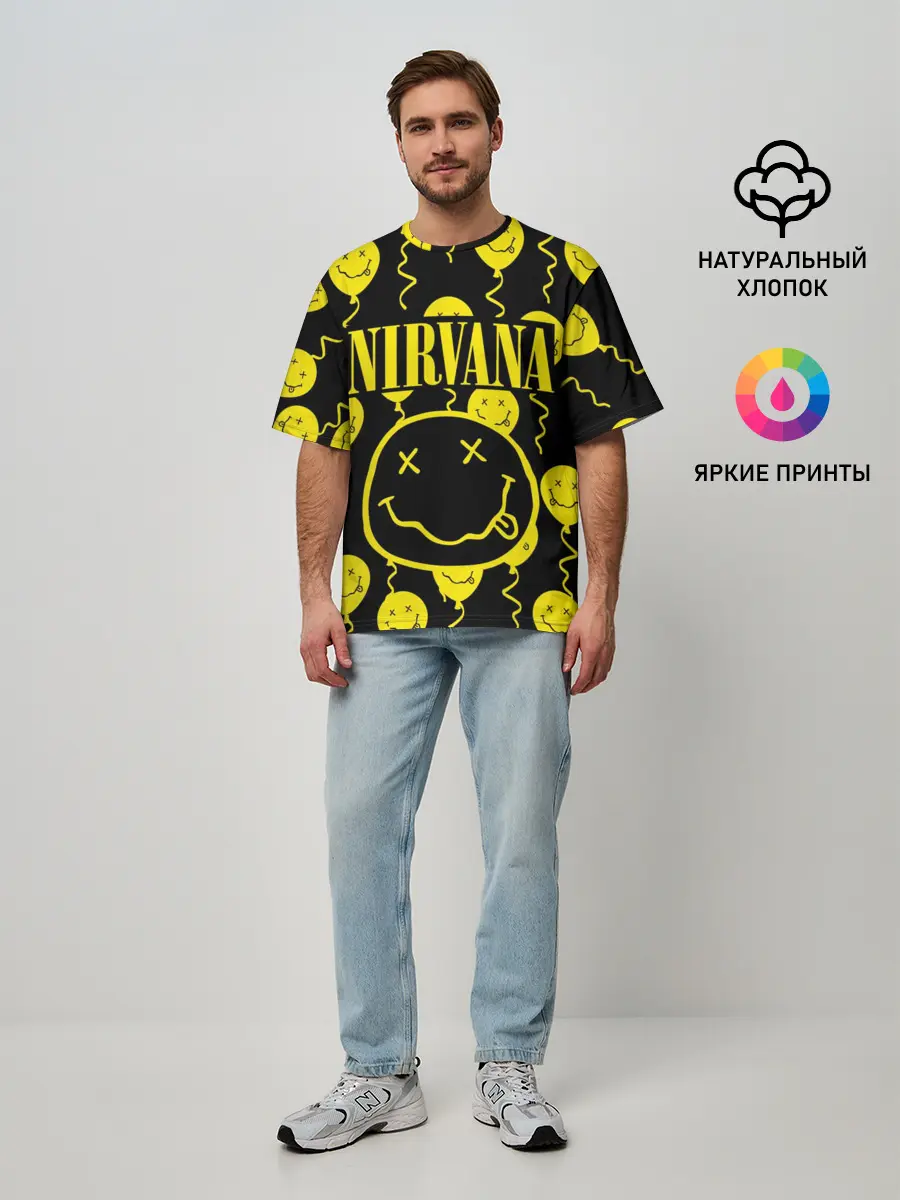 Мужская футболка оверсайз / NIRVANA