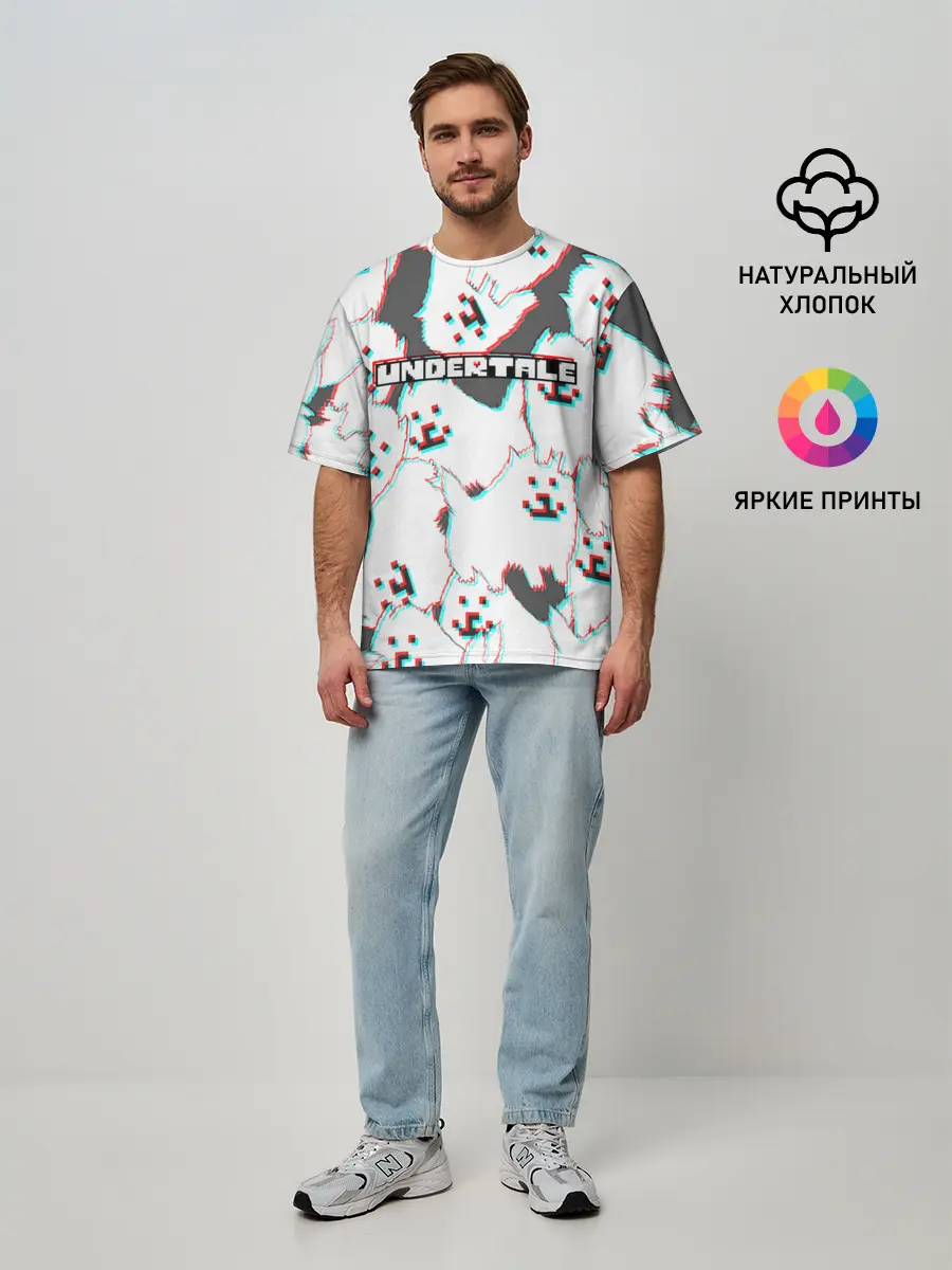 Мужская футболка оверсайз / Undertale