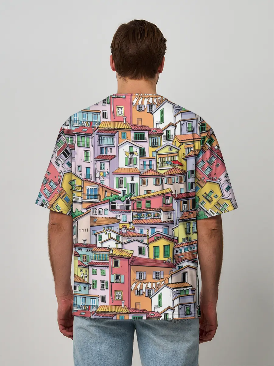 Мужская футболка оверсайз / Ментон Франция