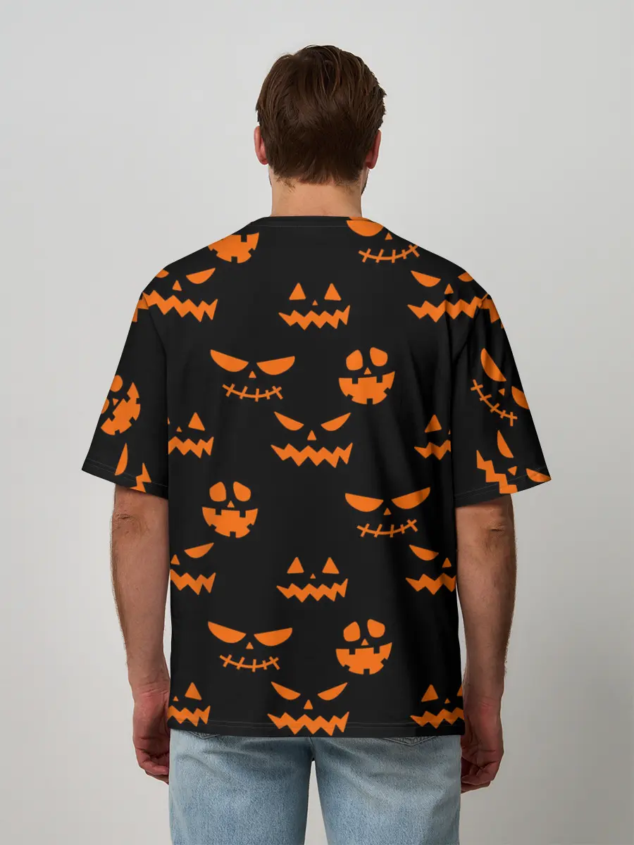 Мужская футболка оверсайз / SMILE HALLOWEEN